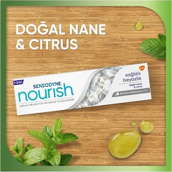 Sensodyne Nourish Sağlıklı Beyazlık Florürlü Diş Macunu 3x50 ml