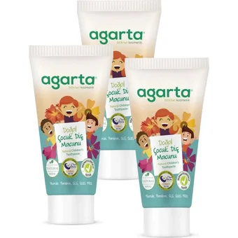 Agarta Misvak Özlü Florürsüz Çocuk Diş Macunu 3x75 ml