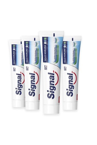 Signal Üçlü Koruma Naneli Florürlü Diş Macunu 4x120 ml