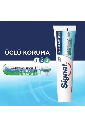 Signal Üçlü Koruma Naneli Florürlü Diş Macunu 4x120 ml