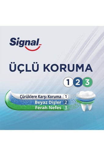 Signal Üçlü Koruma Naneli Florürlü Diş Macunu 4x120 ml