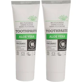 Urtekram Organic Aloe Vera Organik Florürsüz Diş Macunu 2x75 ml