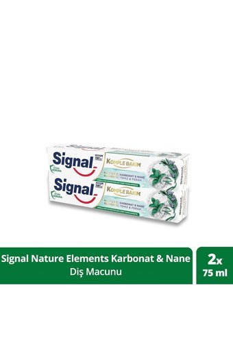 Signal Komple Bakım 8 Etki Karbonatlı Naneli Florürlü Diş Macunu 2x75 ml