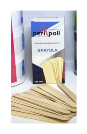 Peri Poll Ahşap 100 Adet Ağda Spatulası