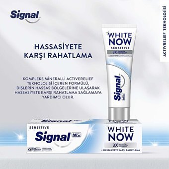 Signal White Now Sensitive Naneli Florürlü Diş Macunu 75 ml