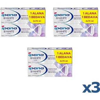 İpana 3 Boyutlu Beyazlık Luxe Naneli Florürlü Diş Macunu 3x75 ml