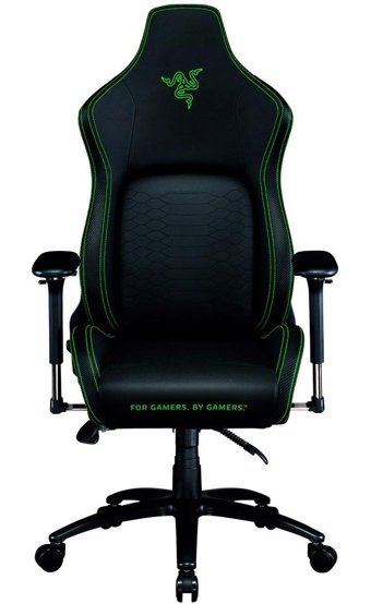 Razer Iskur 4D Ortopedik Suni Deri Oyuncu Koltuğu Siyah - Yeşil