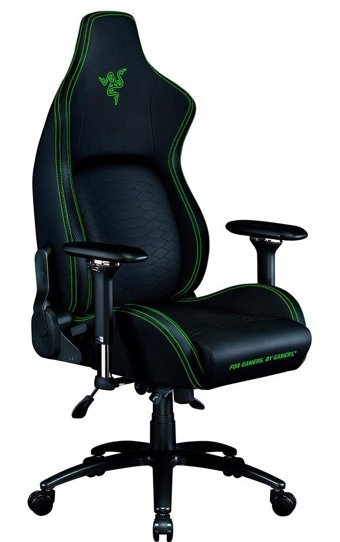 Razer Iskur 4D Ortopedik Suni Deri Oyuncu Koltuğu Siyah - Yeşil