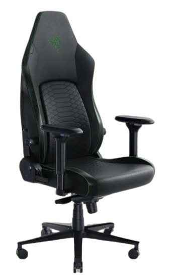 Razer Iskur V2 4D Ortopedik Suni Deri Oyuncu Koltuğu Siyah - Yeşil