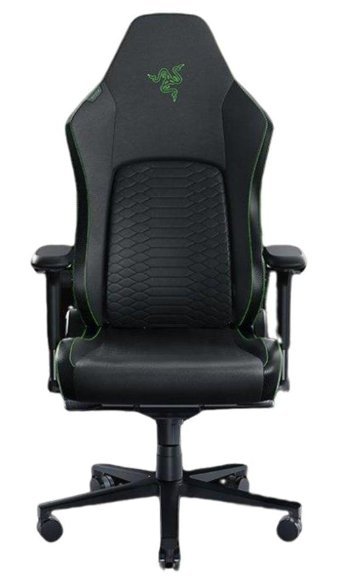 Razer Iskur V2 4D Ortopedik Suni Deri Oyuncu Koltuğu Siyah - Yeşil