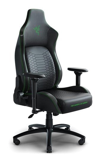Razer Iskur XL 4D Ortopedik Suni Deri Oyuncu Koltuğu Siyah - Yeşil