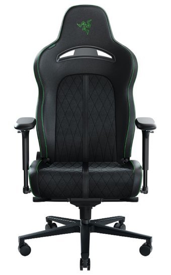Razer Enki Pro 4D Suni Deri Oyuncu Koltuğu Siyah - Yeşil