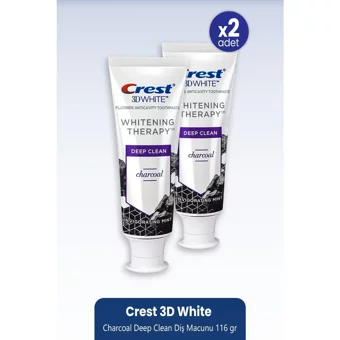 Crest 3d White Charcoal Deep Clean Organik Florürsüz Diş Macunu 2x116 gr