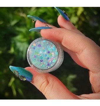 Hb Tasarım Şeffaf parıltılı Toz Simli Glitter Göz Farı