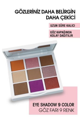 Rise & Shine 9 Color Toz Işıltılı - Mat Far Paleti