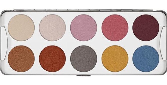 Kryolan 10 Colors Iridescent Göz Farı - Irıdescent Toz Mat Palet Göz Farı