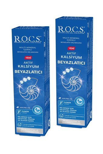 R.O.C.S. Aktif Kalsiyum Florürsüz Diş Macunu 2x94 gr