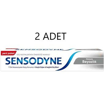 Sensodyne Hassas Beyazlık Florürlü Diş Macunu 2x75 ml