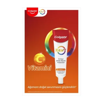Colgate Total Vitamin C Organik Florürlü Diş Macunu 2x50 ml
