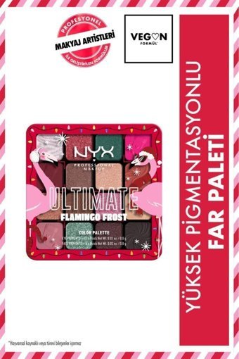Nyx Professional Ultimate Flamingo Frost Toz Işıltılı Far Paleti