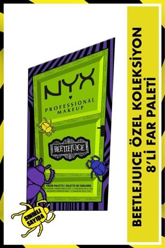 Nyx Professional Beetlejuice Jel Işıltılı - Mat Far Paleti