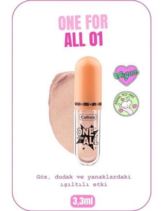 Callista Beauty One For All 01 Daylight Toz Işıltılı Stick Göz Farı