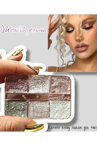 Serashine Metalik Toz Metalik Palet Göz Farı