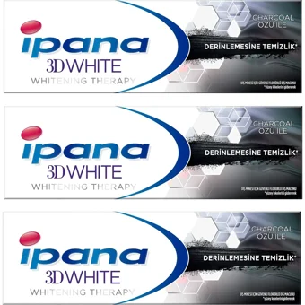 İpana 3D White Whitening Therapy Kömürlü Florürlü Diş Macunu 3x75 ml