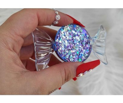 Hb Tasarım Mavi Sim Toz Simli Glitter Tekli Göz Farı
