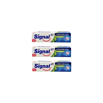 Signal Çürüklere Karşı Elma Florürlü Diş Macunu 3x100 ml