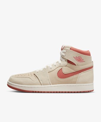 Nike Air Jordan 1 Zoom Cmft 2 DV1307-102 Bağcıklı Erkek Günlük Ayakkabı Pudra