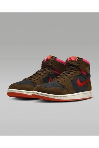 Nike Air Jordan 1 Zoom Cmft 2 DV1305-206 Bağcıklı Kadın Günlük Ayakkabı Kahverengi