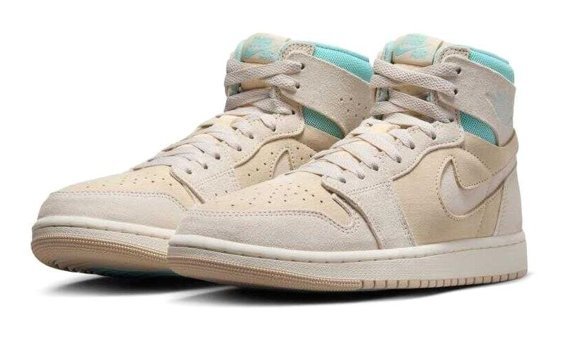 Nike Air Jordan 1 Zoom Cmft 2 DV1305-101 Bağcıklı Kadın Günlük Ayakkabı Pudra