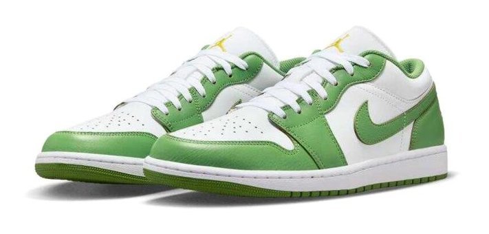 Nike Air Jordan 1 Low SE HF4823-100 Bağcıklı Erkek Günlük Ayakkabı Yeşil