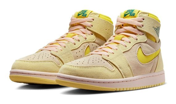 Nike Air Jordan 1 Zoom Cmft 2 DV1305-800 Bağcıklı Kadın Günlük Ayakkabı Sarı