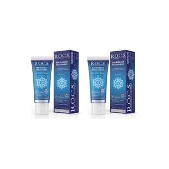 Rocs Maksimum Ferahlık Florürsüz Diş Macunu 2x75 ml