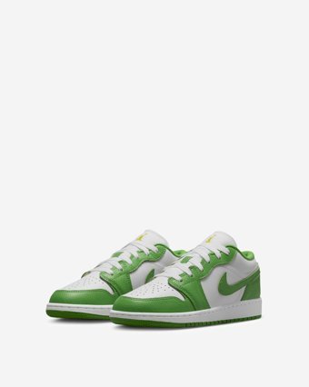 Nike Air Jordan 1 Low SE HF4779-100 Bağcıklı Çocuk Günlük Ayakkabı Yeşil
