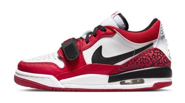 Nike Air Jordan Legacy 312 Low CD9054-116 Bağcıklı-Cırtlı Çocuk Günlük Ayakkabı Kırmızı