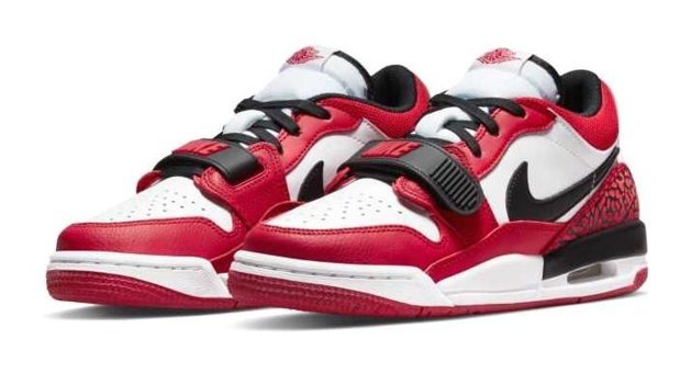 Nike Air Jordan Legacy 312 Low CD9054-116 Bağcıklı-Cırtlı Çocuk Günlük Ayakkabı Kırmızı