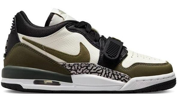 Nike Air Jordan Legacy 312 Low CD9054-120 Bağcıklı-Cırtlı Çocuk Günlük Ayakkabı Haki