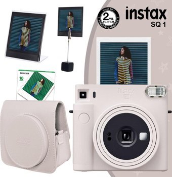 Fujifilm İnstax Sq1 Şipşak Full HD Kompakt Fotoğraf Makinesi Beyaz + 10 Adet Fotoğraf Filmi
