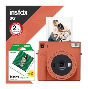 Fujifilm Instax Square Sq1 Şipşak Full HD Kompakt Dijital Fotoğraf Makinesi Turuncu + 20 Adet Fotoğraf Filmi