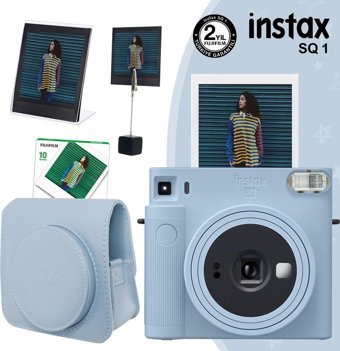 Fujifilm İnstax Sq1 Şipşak Full HD Kompakt Fotoğraf Makinesi Mavi + 10 Adet Fotoğraf Filmi