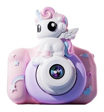 Boutiques Sevimli Unicorn Mini Full HD Kompakt Dijital Fotoğraf Makinesi Pembe