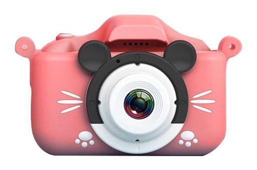 Tuomeng Mickey Mini Mini Full HD Kompakt Dijital Fotoğraf Makinesi Pembe