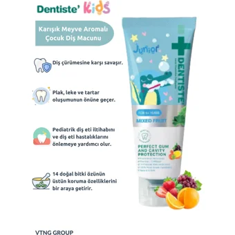 Dentiste Meyveli Organik Florürsüz 6 Yaş Çocuk Diş Macunu 60 gr