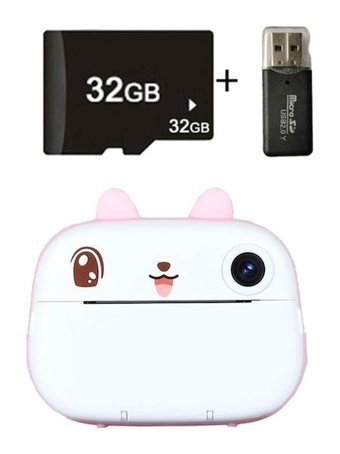 Mengtuo Sevimli Tavşan Mini Full HD Kompakt Dijital Fotoğraf Makinesi Beyaz - Pembe