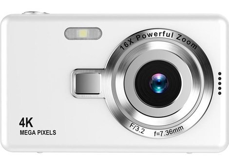 Ikkb Retro Full HD Kompakt Dijital Fotoğraf Makinesi Beyaz