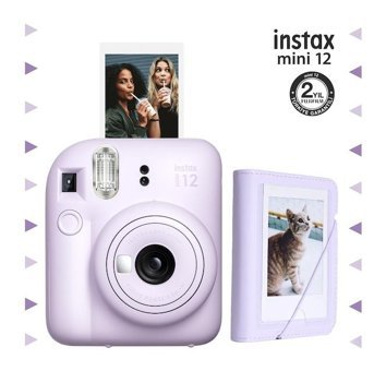 Fujifilm Instax Mini 12 Şipşak Mini Full HD Kompakt Dijital Fotoğraf Makinesi Lila + 28 Adet Fotoğraf Filmi