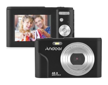 Andoer D12963Gr Full HD Kompakt Dijital Fotoğraf Makinesi Siyah